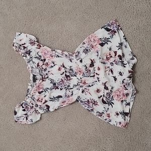 White Floral Off-Shoulder Romper from Kendall & Kylie